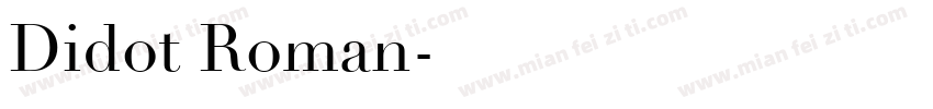 Didot Roman字体转换